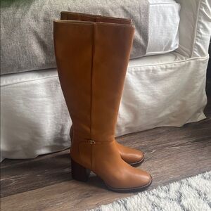 Sam Edelman sz 10 camel tall boot w/sm buckle accent NWT